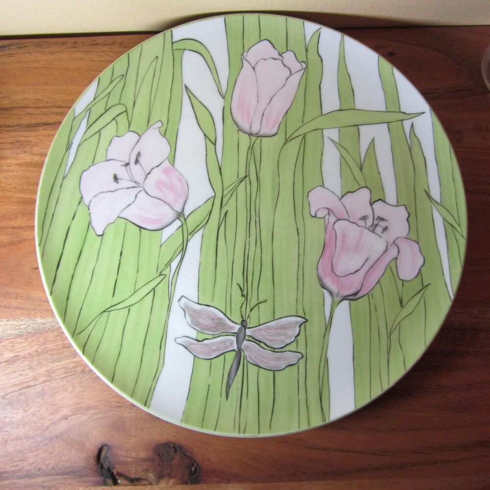 villa vanilla palm beach Franci tulips plate taste setter for AMM (W3479)